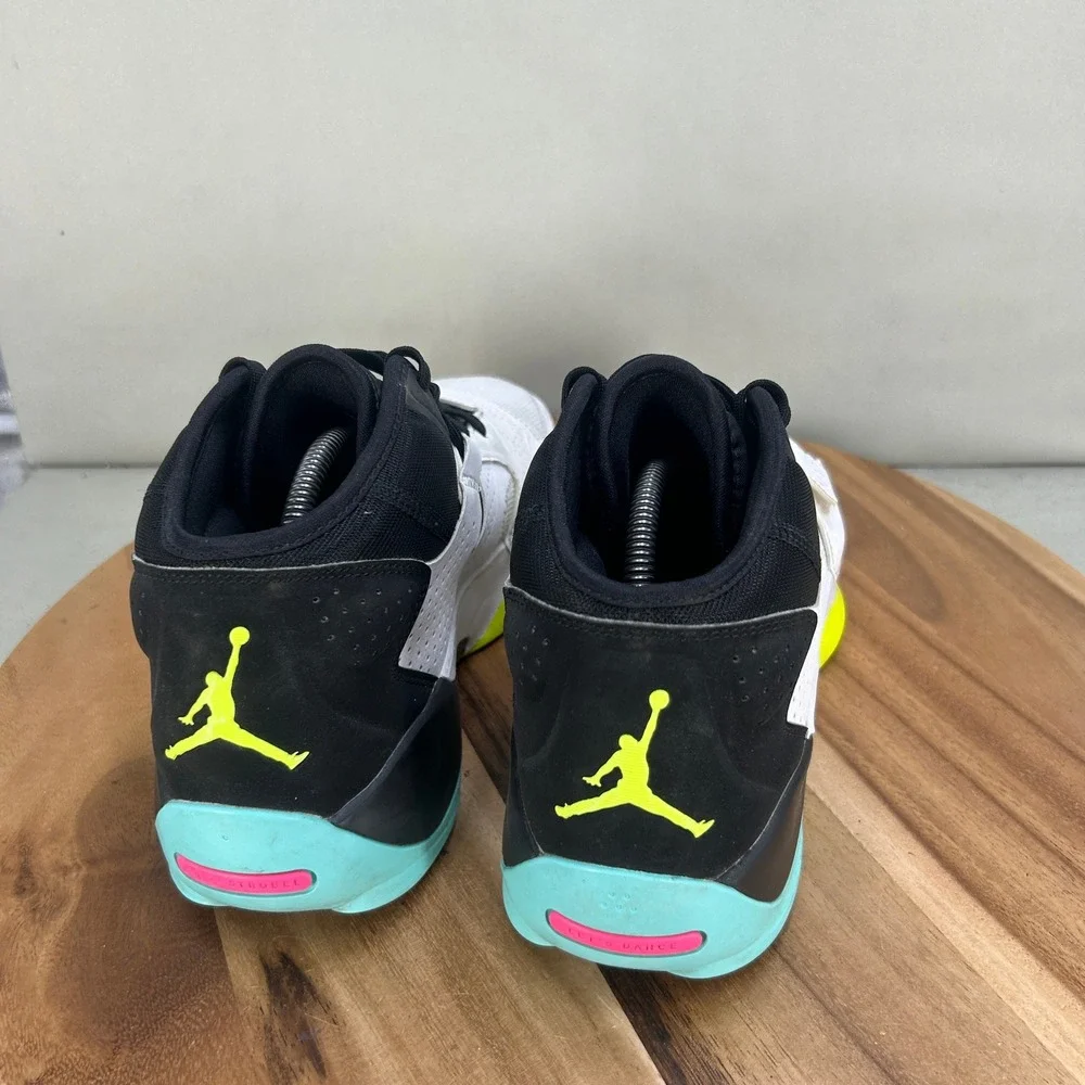 Jordan Zion 2 White Black Volt Pink Teal DO9161-107 Men Size 11 Basketball Shoes